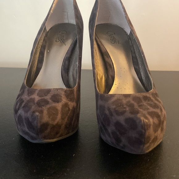 Carlos by Carlos Santana size 8 platform animal print pumps PLATONIC - Picture 3 of 15